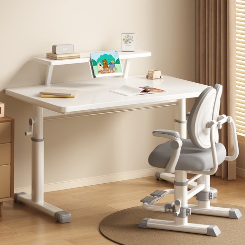 实木儿童学习桌小学生家用写字书桌可升降课桌椅套装卧室专用桌子