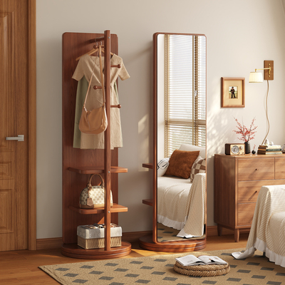 实木挂衣架落地卧室2025新款衣帽置物架家用移动房间挂衣服的架子