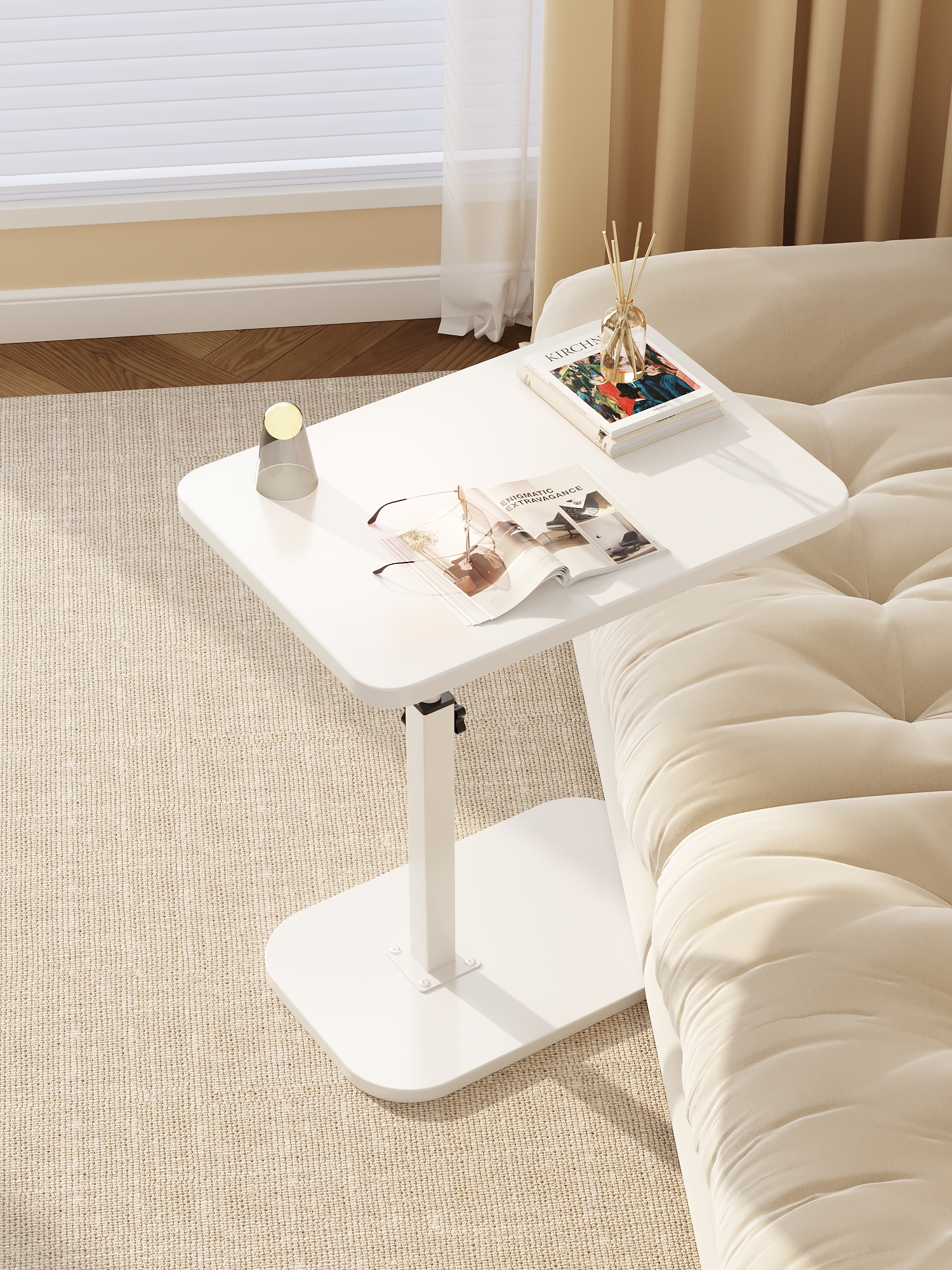 沙发边几升降茶几小桌子卧室床边桌置物架可移动边桌床头桌出租屋