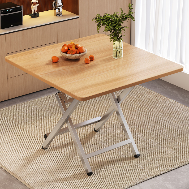 可折叠餐桌小桌子家用户型吃饭桌子简易出租屋户外可携式摆摊四方