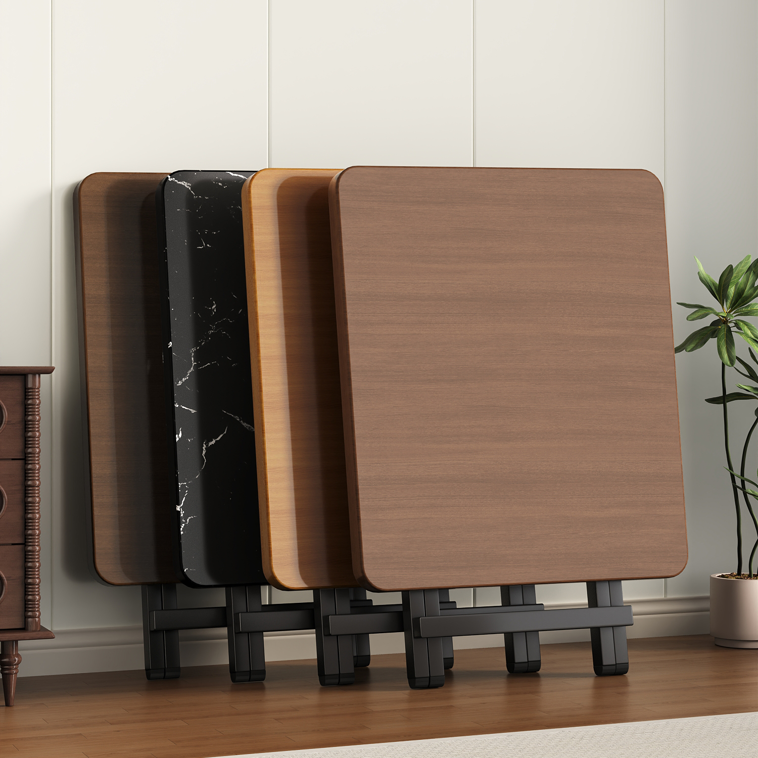 折叠桌子摆摊便携式可折叠餐桌家用小户型桌子简易出租屋吃饭方桌