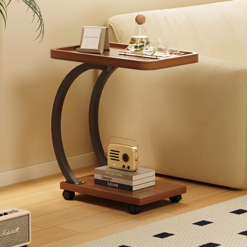 边几茶几轻奢边柜家用客厅现代极简约带轮可移动创意沙发旁置物架