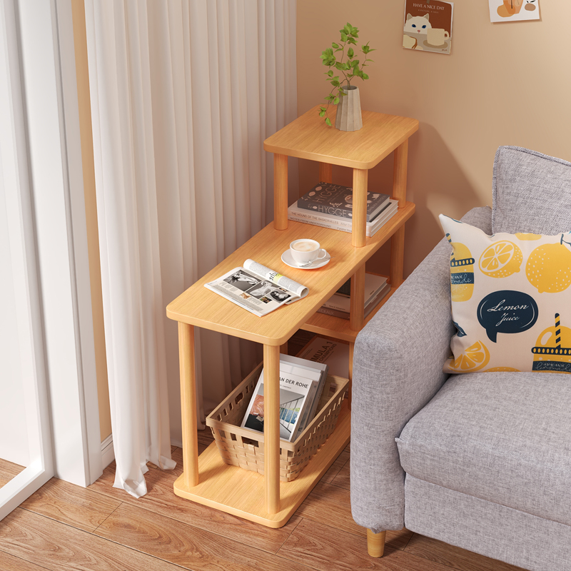 沙发边柜侧边柜极窄长窄型小茶几胡桃木边桌窄柜边几置物架小桌子
