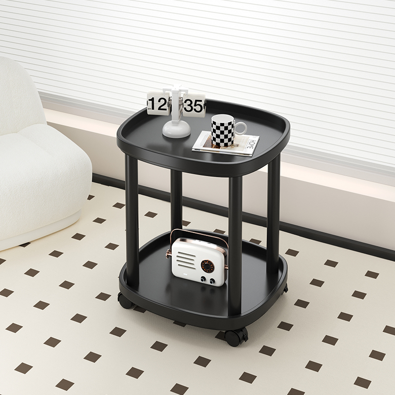 小茶几可移动沙发边几床头置物架桌子迷你床边推车带轮麻将桌茶水