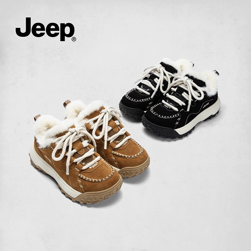 jeep厚底内增高棉鞋女202