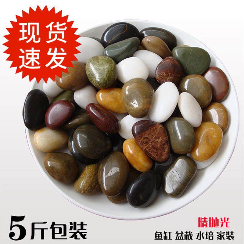 鹅卵石雨花石原石鱼缸花盆石天然小石子庭院装饰园艺五彩石头铺地