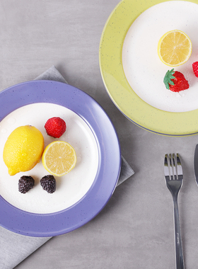 Swan创意简约现代蓝色绿色密胺料理餐盘寿司盘摆盘西餐料理盘子