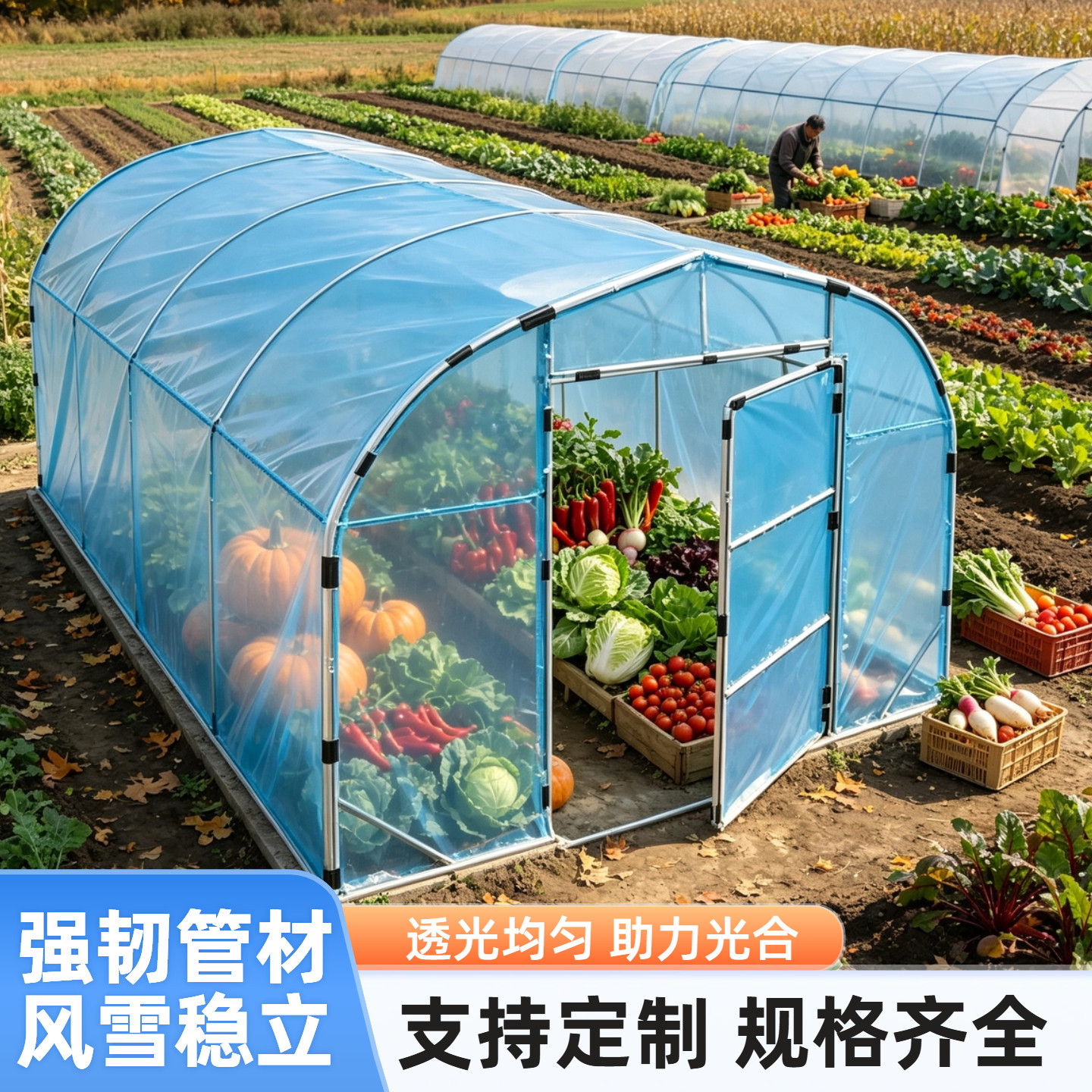 阳光房遮雨棚取暖阳光庭院阳台种温室大棚支架