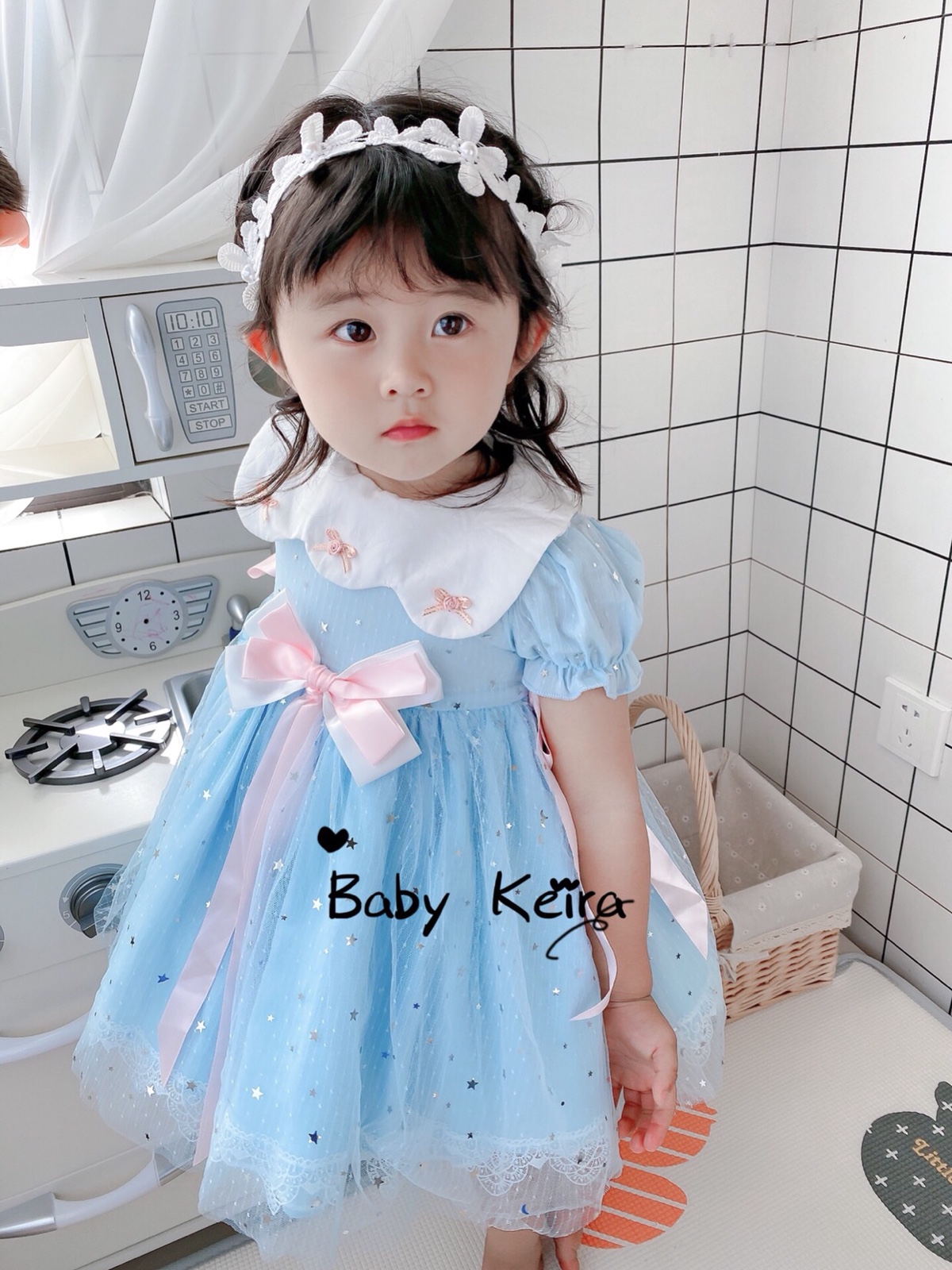 西班牙童装女童夏季裙周岁生日