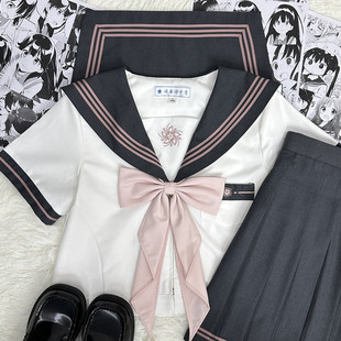 水手服 岁樱 城南诗中意学院风套装 jk制服甜美学生少女上衣短袖