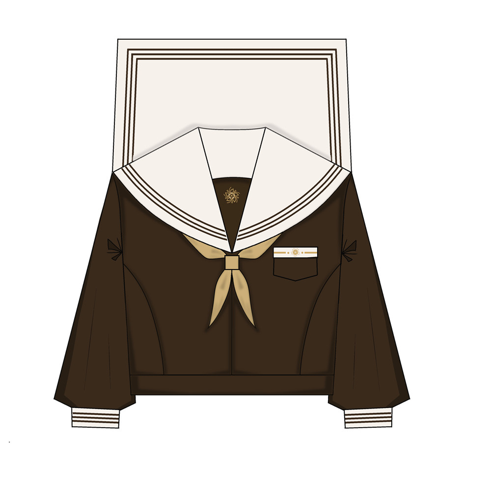 [SUI YING] CHENGNAN SHI ZHONGYI 오리지널 세일러복 JK 유니폼 스커트 대학 스타일 정장 긴 소매 반팔 기본 스타일