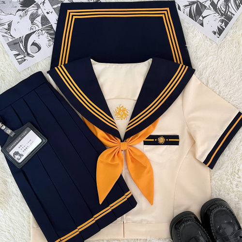 日系学院风水手服短袖套装