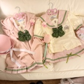 水手服幼稚园jk制服甜妹校供学生 城南诗中意原创帽衫 粉蓝双子