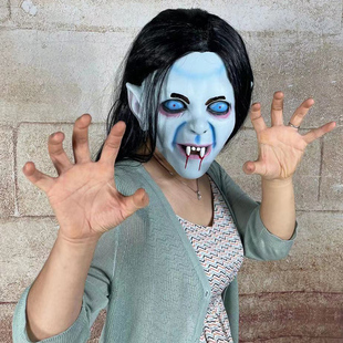 万圣节恐怖面具长发贞子女鬼脸头套密室逃脱鬼屋NPC装扮服装道具