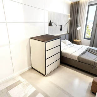 实木智能双暗格斗柜保险柜现代简约收纳柜大容量储物空间