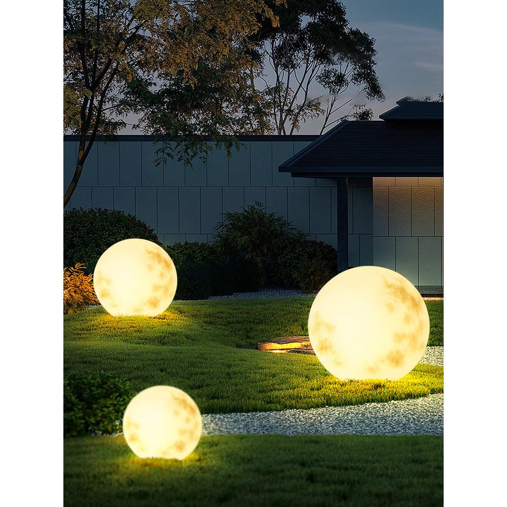 月球灯户外太阳能庭院灯月亮灯景观灯别墅花园灯球灯草坪灯落地灯