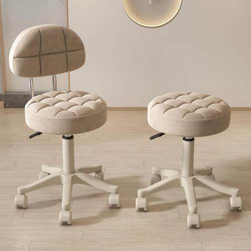 美容院凳子滑轮旋转升降圆凳化妆梳妆凳吧凳大工椅美发美甲理发椅