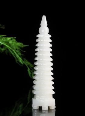 天然玉石白玉文昌大厦9楼13楼客厅办公室玉雕书房玉饰吉祥礼品