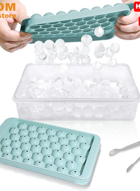 Ice Cube Tray with Lid and Bin,Round Ice Trays for Freezer