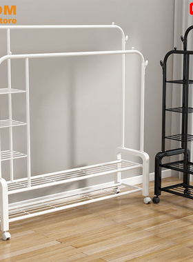 Double Rods Clothes Rack,Clothing Rack Hanging Wardrobe Rack