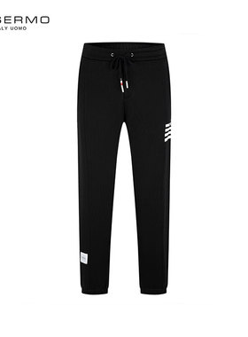 丹西摩（DOSERMO）轻奢运动裤阔腿休闲裤印花刺绣男士长裤秋冬