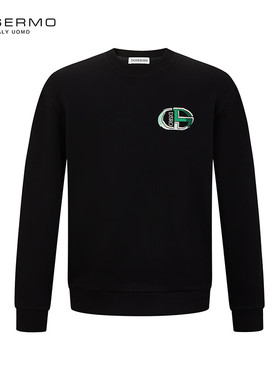 丹西摩（DOSERMO）轻奢男装秋冬圆领卫衣厚款印花烫钻卫衣男士休