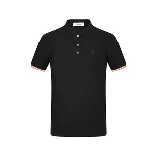 时尚 短袖 polo衫 品牌logo针织刺绣贴钻polo衫 AOLAMA 奥拉玛 男装