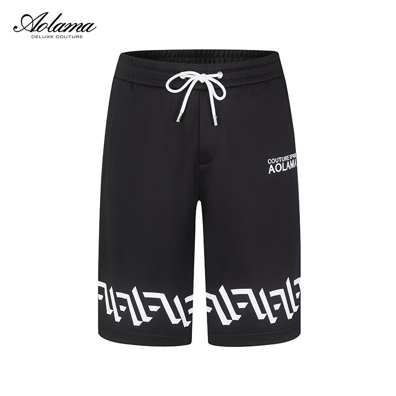 AOLAMA奥拉玛轻奢男装夏季新款短裤个性印花中青裤子083262685