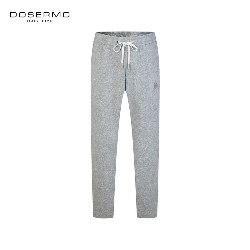 丹西摩（DOSERMO）轻奢男装针织休闲裤刺绣点缀春夏款裤子