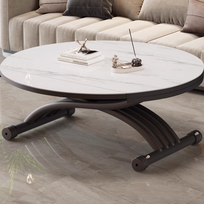 小户型可移动升降茶几变餐桌两用