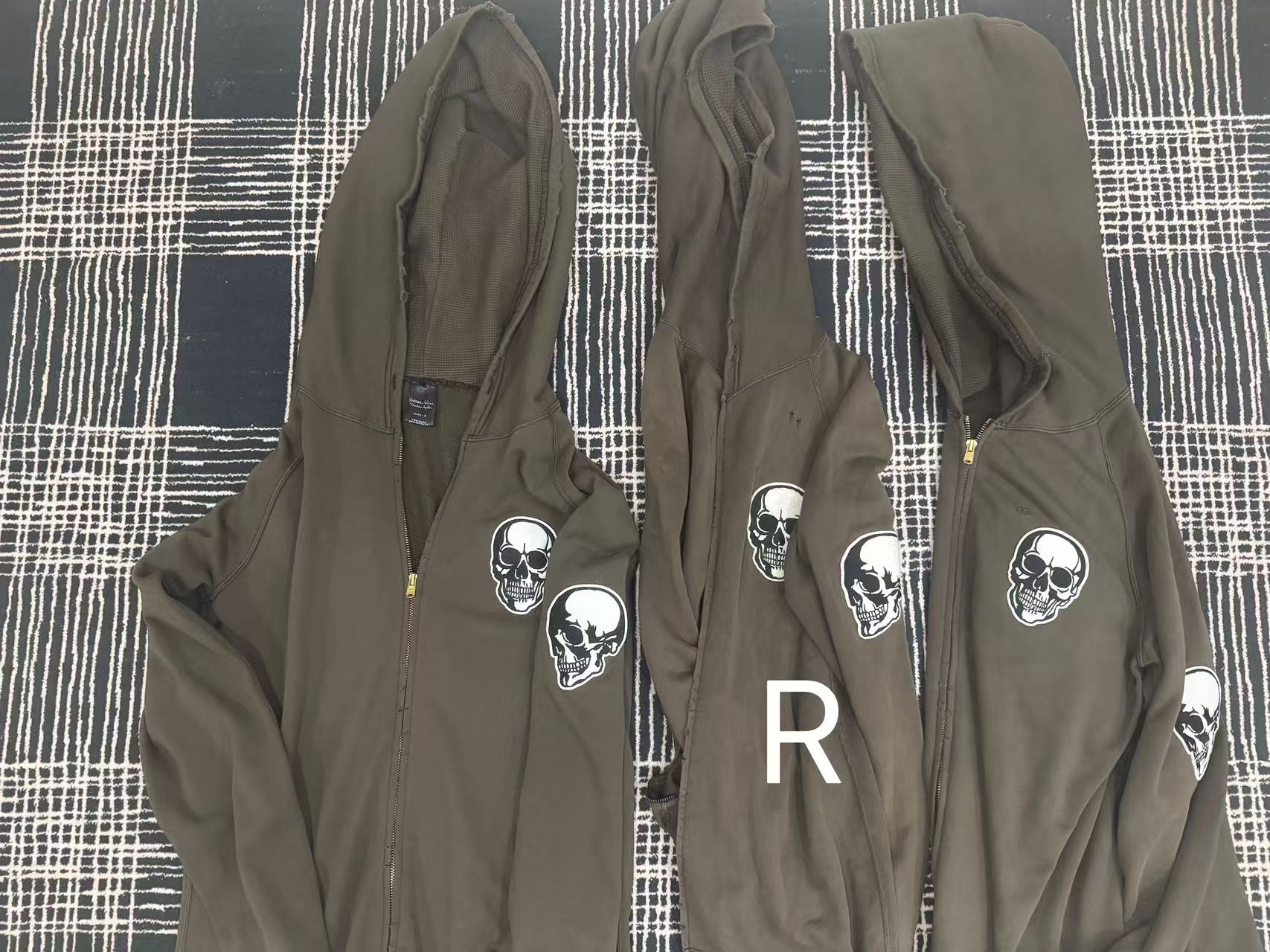 thumbnail for MADEBYSWAGG makes its own SS04 Double Skull Hoodi into old sweatshirts