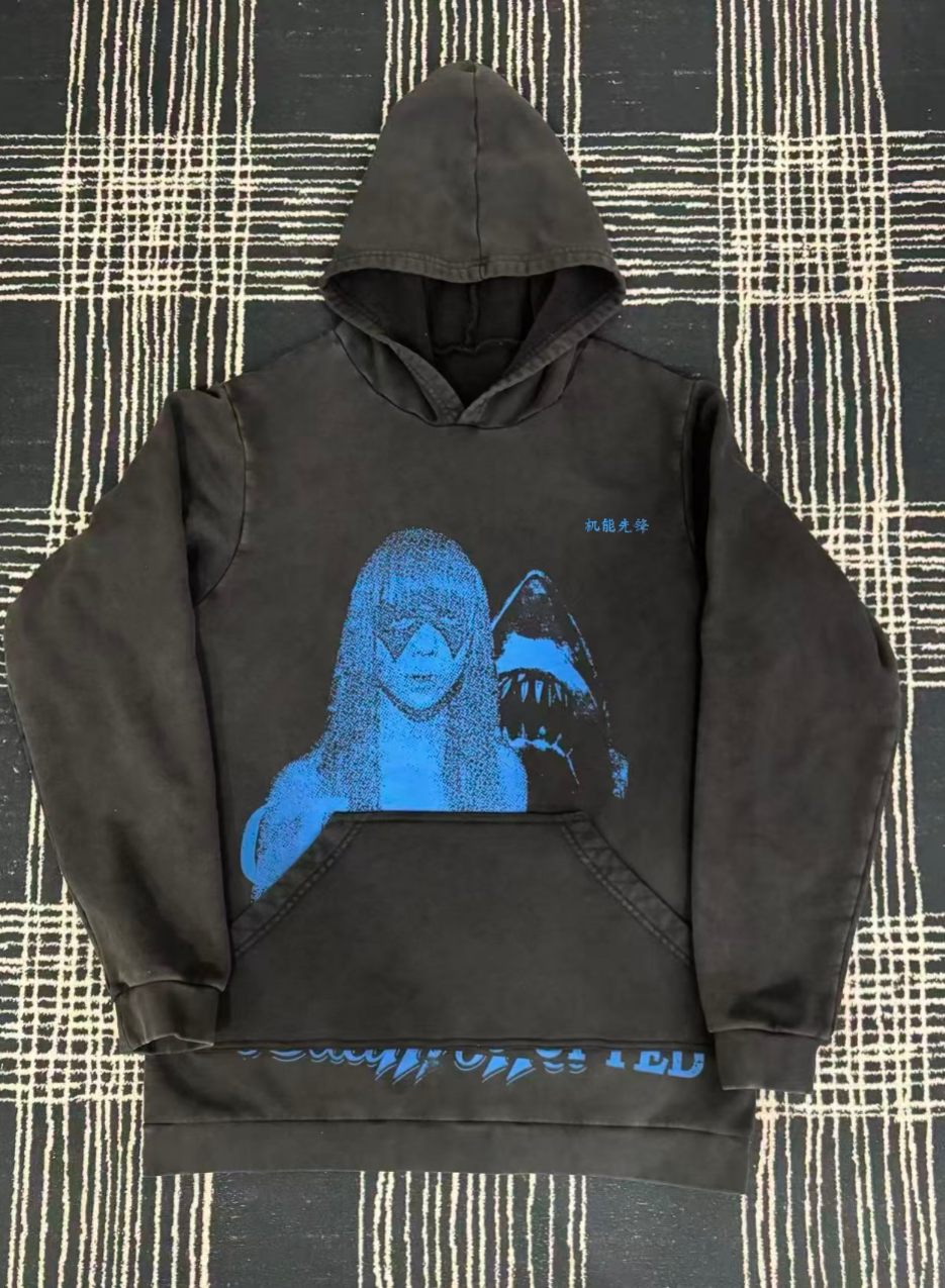 thumbnail for MADE BY SWAG autonomous: 03SS Blue Shark Made Vintage Hoodie