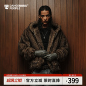 Dangerouspeople薛之谦dsp高级感仿皮草厚外套冬季 宽松潮连帽上衣