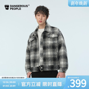 Dangerouspeople薛之谦dsp经典 百搭潮外套 绣花格子夹克秋冬时尚