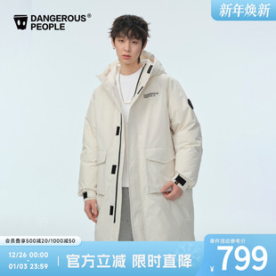 Dangerouspeople薛之谦dsp长款 保暖宽松百搭潮外套 连帽羽绒服冬季