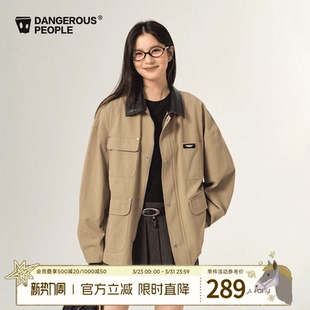 Dangerouspeople薛之谦dsp秋季 外套 巴恩风夹克潮牌宽松百搭工装