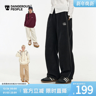 宽松休闲裤 Dangerouspeople薛之谦dsp民族风仿羊羔毛运动长裤 冬季