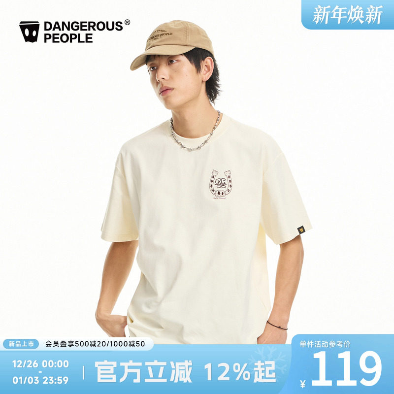 薛之谦dsp马蹄铁印花索罗娜短袖