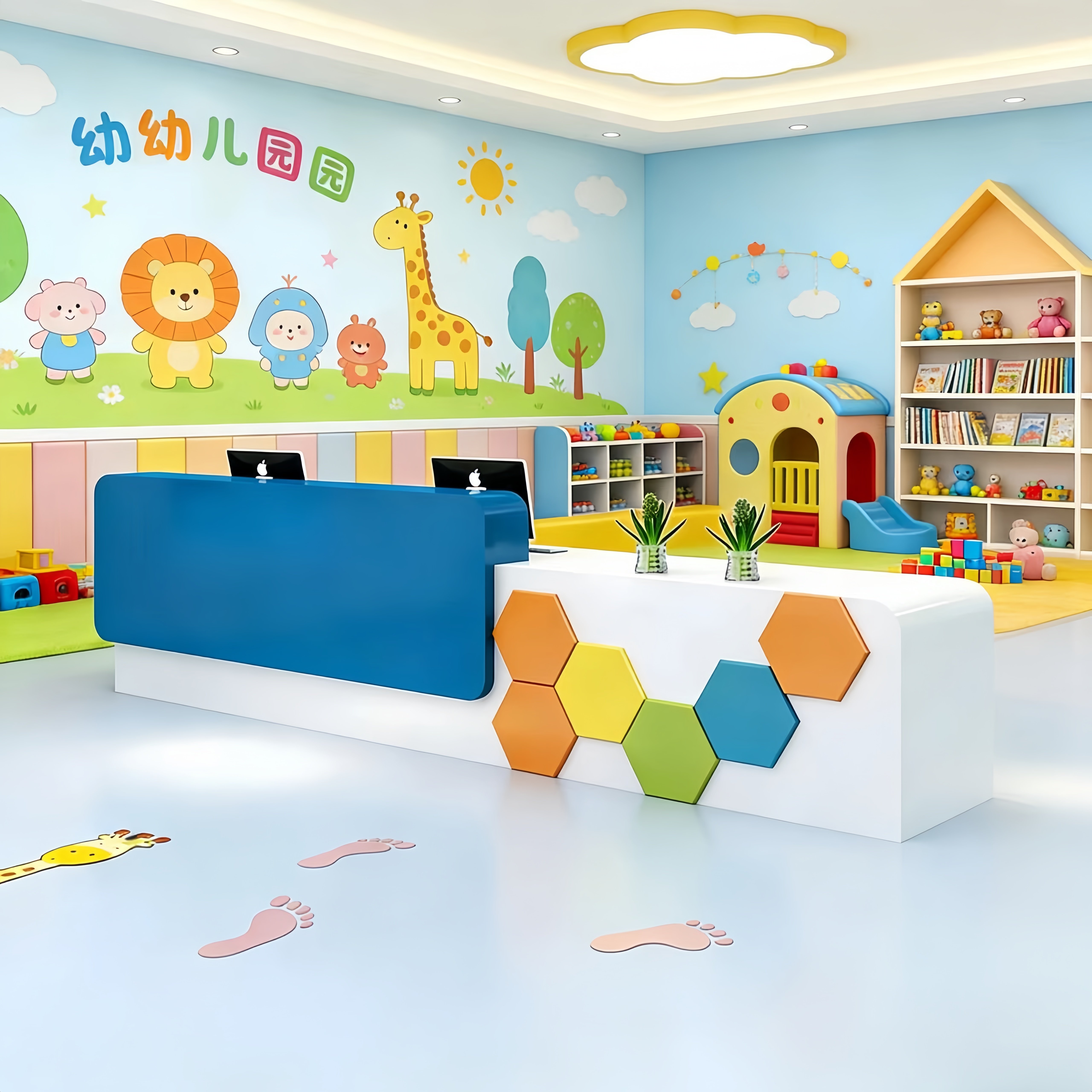 公司烤漆前台幼儿园早教中心教育培训机构接待台服装收银台定制吧,商业/办公家具,收银台,淘宝优惠券,粉丝福利购,淘宝优惠卷