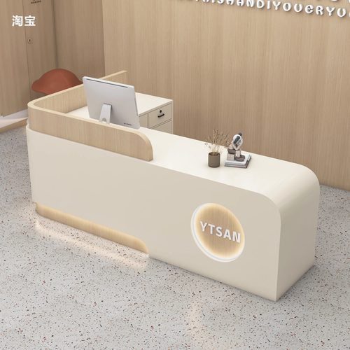 轻奢高级感奶油风收银台