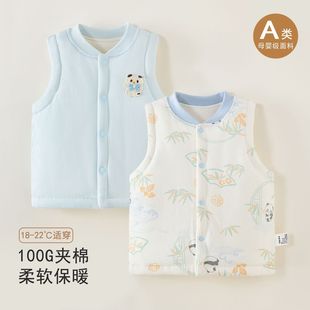 婴儿马甲秋冬季外穿夹棉纯棉儿童背心加厚保暖坎肩男女宝宝马夹