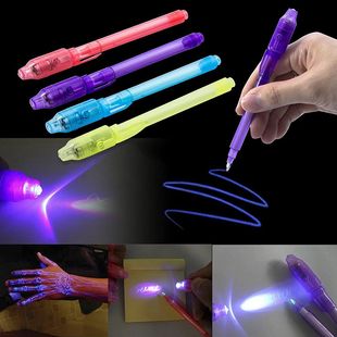 UV Light Pen Invisible Magic Pencil Secret Fluorescent Pen D