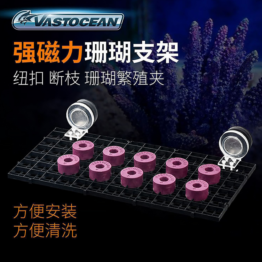 Vastocean断枝架SPS纽扣繁殖架磁吸海缸LPS繁殖珊瑚架断枝皮革架