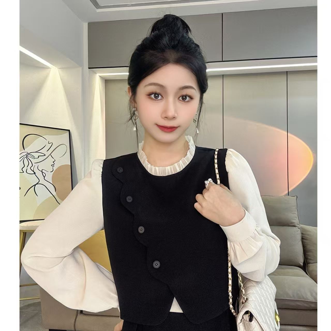 假两件连衣裙女2025新款早春季