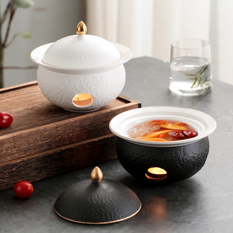 创意西餐高脚碗海胆蛋壳须正陶瓷