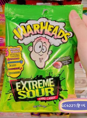 澳洲直邮Warheads弹头牌特酸硬糖糖果5种口味酸脑糖劲爆醒脑56g