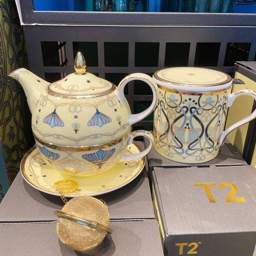 澳洲代购直邮 T2 Boxed Toulouse 午夜柠檬系列茶壶茶杯套装 1套
