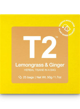 澳洲代购直邮 T2茶叶 Lemongrass and Ginger柠檬草姜茶袋装 25pk