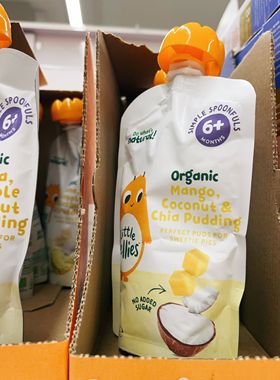 澳洲代购直邮 Little Bellies Organic 有机水果宝宝奶昔 6月+