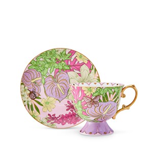 直邮 澳洲代购 Tea And Saucer精细骨瓷茶杯茶托两件套套装 Cup